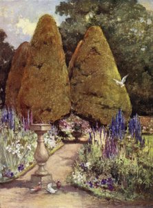 Scottish Gardens: Malleny (farve litho) af Mary Georgina Wade Wilson