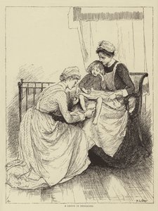 Illustration til historien om en sygeplejerske, af ære Morten af Mary L. Gow