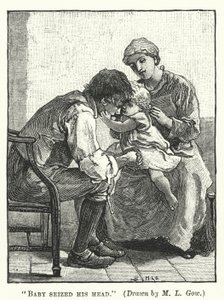 Silas Marner - Baby greb hans hoved (gravering) af Mary L. Gow