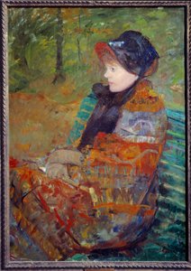 Portræt af Mademoiselle C Lydia Cassatt, søster til kunstneren. af Mary Cassatt (1844-1926) 1880