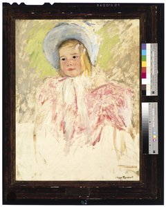 Simone i en blå motorhjelm (nr. 1), ca. 1903 (olie på lærred) af Mary Stevenson Cassatt