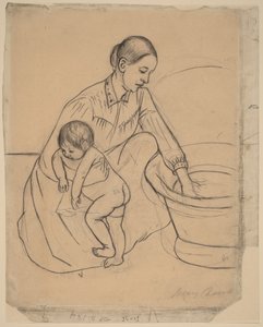Badet [recto] af Mary Stevenson Cassatt