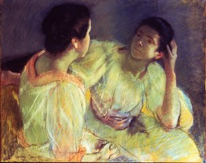 Samtalen, ca. 1896 (pastel på papir lagt på lærred)