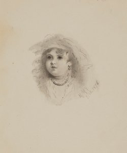 Uden titel (Hoved af et barn) af Mary Vaux Walcott