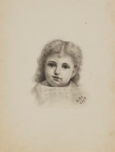 Uden titel Hoved af et Barn, 1878. af Mary Vaux Walcott