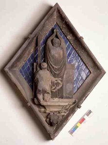 Eukaristien, reliefflise fra Campanile (marmor og keramik)