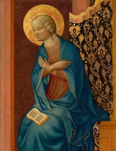 Jomfruen bebuder, ca. 1430.