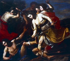 Orpheus slået af Bacchantes