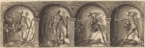 De forskellige portrætter og figurer VII af Master AD