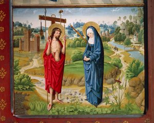 Kristi korsfæstelse, fra historierne fra Marias liv af Master Aachen