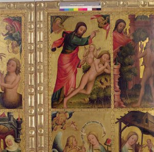 The Creation of Eva, et panel fra Grabower-alteret, St. Petris højalter i Hamborg (se også 153622) af Master Bertram of Minden