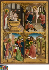 The Legend of St. George, ca. 1500-10 (olie på panel) af Master Bruges