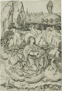 Saint John på øen Patmos af Master E.S.