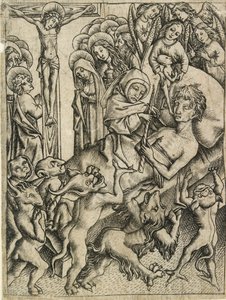 Triumfen over al fristelse i dødens time, c1400-tallet