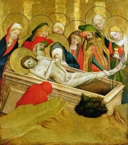 Gravmælet, panel fra St. Thomas-alteret fra Johanneskirken, Hamborg, påbegyndt i 1424 (tempera og olie på panel) (se 144553 for detaljer)