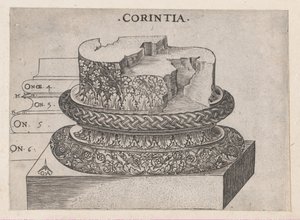 Spejl af romersk storhed: korintisk base, ca. 1537., ca. 1537 af Master GA