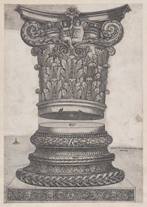 Spejl af romersk storslåethed: Dekoreret hovedstad og base, ca. 1537, ca. 1537