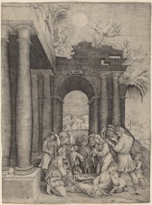 Hyrdernes tilbedelse af Master HFE after Domenico Beccafumi
