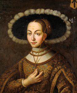 Portræt af Margareta Eriksdotter Vasa 1497-1536, søster til kong Gustav I af Sverige. af Master Hillebrandt