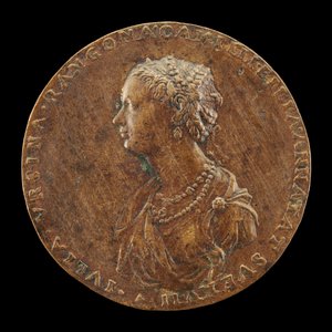 Giulia Orsini, 1537-1598, hustru til Baldassarre Rangoni ca. 1554 [forside], 1554. af Master IAC. URB.