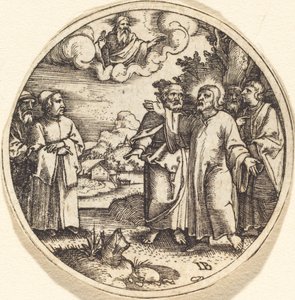 Kristus med tre af sine apostle af Master IB