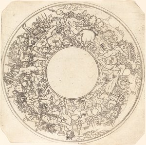 Bacchus på et æsel af Master IS.