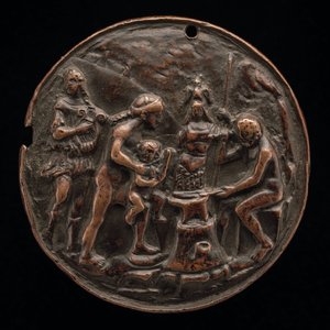 Apollo, Venus, Mars og Vulcan, ca. 1500. af Master M.C.