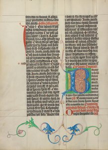 Dekoreret initial B af Master Michael