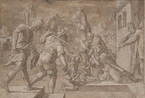 Tilbedelse af hyrderne, ca. 1549-50. af Master Of The Liechtenstein Adoration