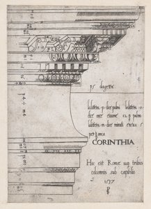 Mirror of Roman Magnificence: Entablatur fra Castor og Pollux-templet, Rom, 1537., 1537