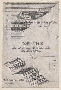 Mirror of Roman Magnificence: Entablaturer fra Santa Pudenziana og Camigl..., 1537.