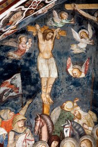 Den angrende tyv, korsfæstes med Jesus, hans sjæl omfavnes af en engel Repræsentation af den gode tyv, også kaldet Saint Dismas