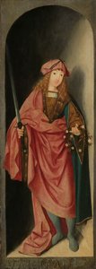 Sankt Valerian, ca. 1490 (olie på panel) af Master of Brunswick
