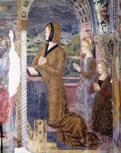 Italien, Piemonte-regionen, Serralunga di Crea, fresko i kapel ved basilikaen Santa Maria Assunta