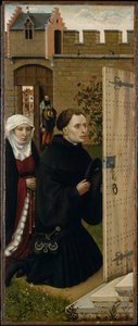 Bebudelse Triptykon (Merode altertavle), ca. 1427-32 (olie på eg) af Master of Flémalle