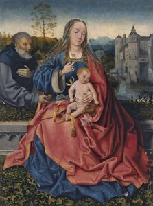 Den hellige familie af Master of Frankfurt