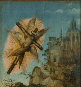 Triptykon af Kristi dåb detalje af Master of Frankfurt