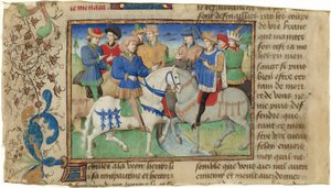 Møde mellem Achilleus og Hector af Master of Girart de Roussillon