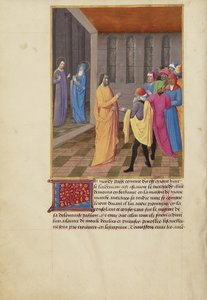 Judas konspirerer med jøderne, og Kristus taler til jomfruen