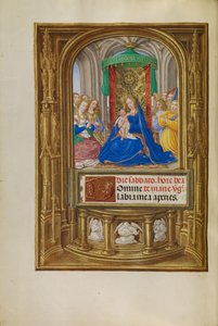Jomfruen og barnet på tronen af Master of James IV of Scotland