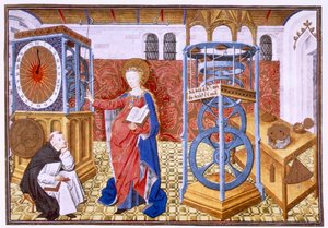 Visdom Sapience underviser forfatteren om temperamentets forskrifter, c1455. af Master of Jean Rolin II