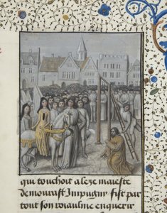 Ms 659 fol.78r Henrettelsen af Guillaume Hugonet