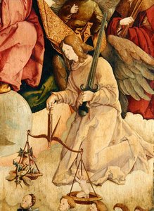 St. Michael Weighing Souls, detalje fra 