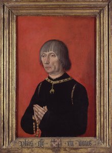 ""Portræt af Louis af Brugge, Lord Of Gruuthuse (1422-1492)"" Maleri af Master of Portraits Of Princes (aktivt omkring 1450) Cirka 1490 Groeningemuseum, Brugge af Master of Portraits of Princes
