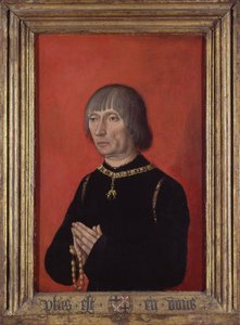 Portræt af Lodewijk van Gruuthuuse, ca. 1472-82 (olie på panel) af Master of Portraits of Princes