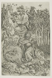 Johannes Døberen i Ørkenen af Master of Saint John the Baptist