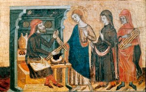Altertavle af de hellige Johannes, Mester af Santa Coloma de Queralt, ca. 1356 (tempera og bladguld på træ) af Master of Santa Coloma de Queralt