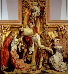 Nedstigningen fra korset (olie på panel) af Master of St. Bartholemew