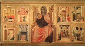 Sankt Cecilia og historien om hendes liv - altertavle, ca. 1290-1320