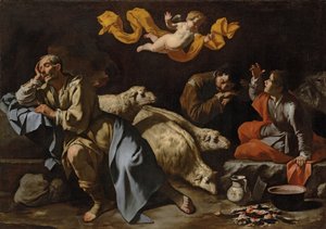 Bebudelsen til hyrderne af Master of the Annunciation to the Shepherds